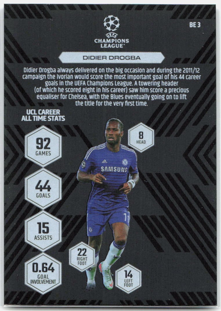 Didier Drogba #BE3 - 2025-26 Topps Match Attax UEFA Club Competitions Extra Black Edge Edition