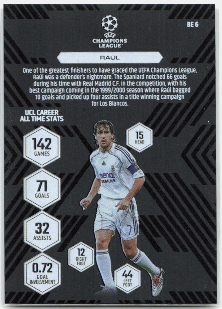 Raul #BE6 - 2025-26 Topps Match Attax UEFA Club Competitions Extra Black Edge Edition