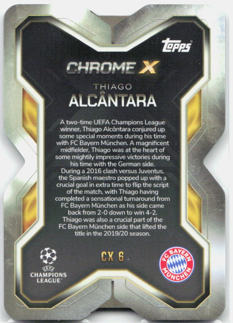 Thiago Alcantara #CX6 - 2025-26 Topps Match Attax UEFA Club Competitions Extra Chrome X