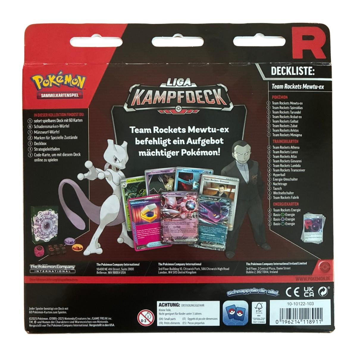 Pokémon TCG Liga Kampfdeck – Team Rockets Mewtu-ex – DE