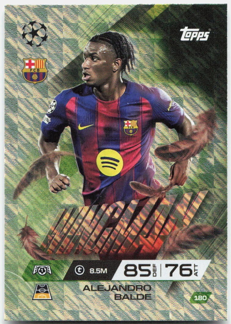 Alejandro Balde #180 - 2025-26 Topps Match Attax UEFA Club Competitions Extra