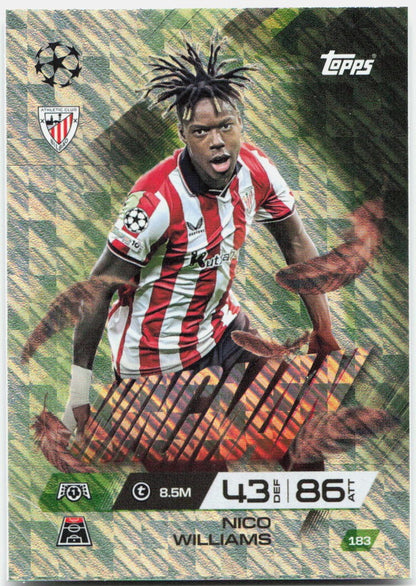 Nico Williams #183 - 2025-26 Topps Match Attax UEFA Club Competitions Extra