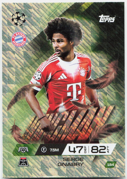 Serge Gnabry #184 - 2025-26 Topps Match Attax UEFA Club Competitions Extra