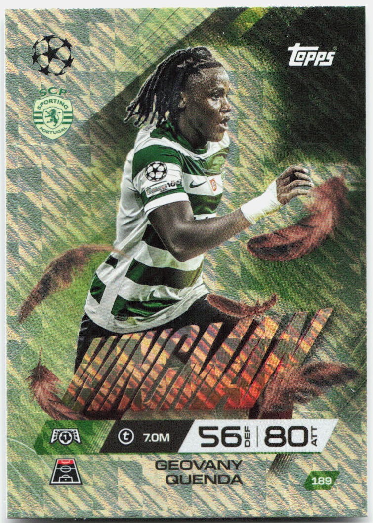 Geovany Quenda #189 - 2025-26 Topps Match Attax UEFA Club Competitions Extra