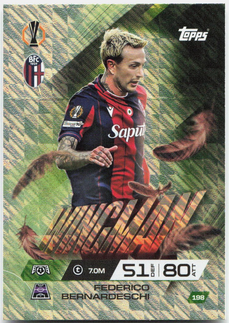 Federico Bernardeschi #198 - 2025-26 Topps Match Attax UEFA Club Competitions Extra