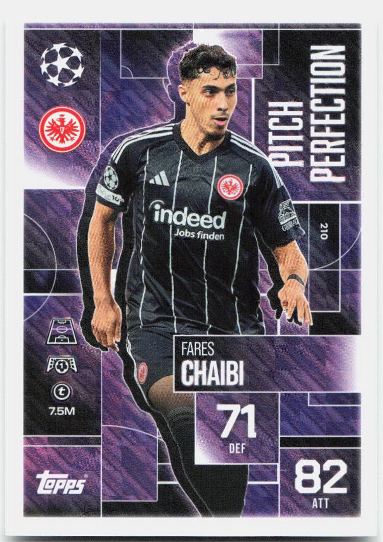 Fares Chaibi #210 - 2025-26 Topps Match Attax UEFA Club Competitions Extra