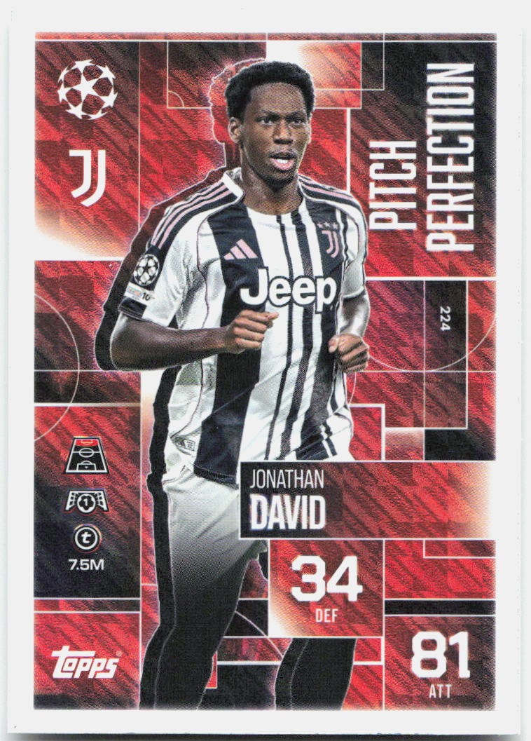 Jonathan David #224 - 2025-26 Topps Match Attax UEFA Club Competitions Extra