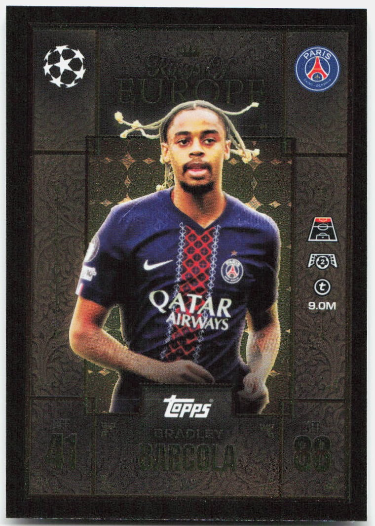 Bradley Barcola #243 - 2025-26 Topps Match Attax UEFA Club Competitions Extra