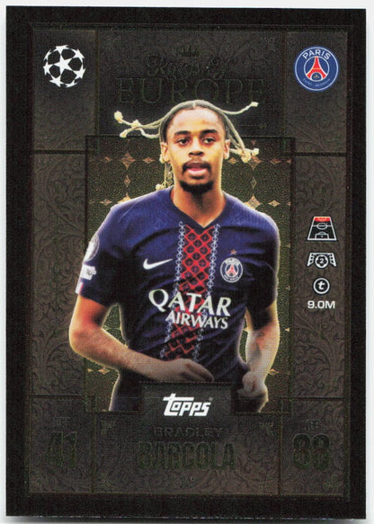 Bradley Barcola #243 - 2025-26 Topps Match Attax UEFA Club Competitions Extra
