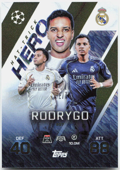 Rodrygo #257 - 2025-26 Topps Match Attax UEFA Club Competitions Extra