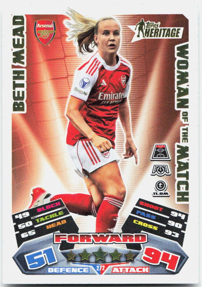 Beth Mead #272 - 2025-26 Topps Match Attax UEFA Club Competitions Extra
