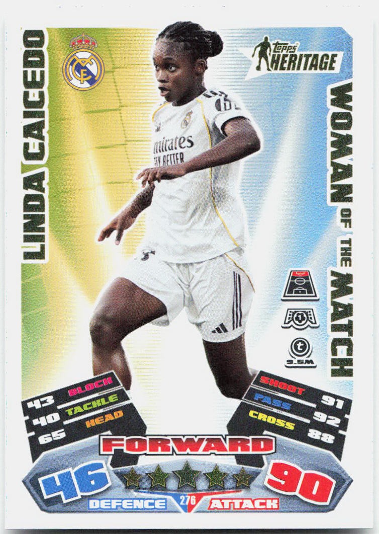 Linda Caicedo #276 - 2025-26 Topps Match Attax UEFA Club Competitions Extra