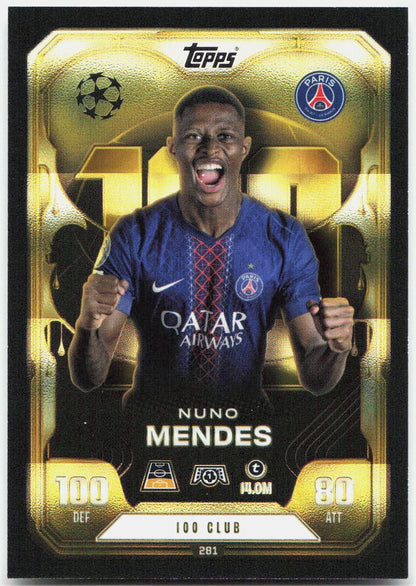 Nuno Mendes #281 - 2025-26 Topps Match Attax UEFA Club Competitions Extra