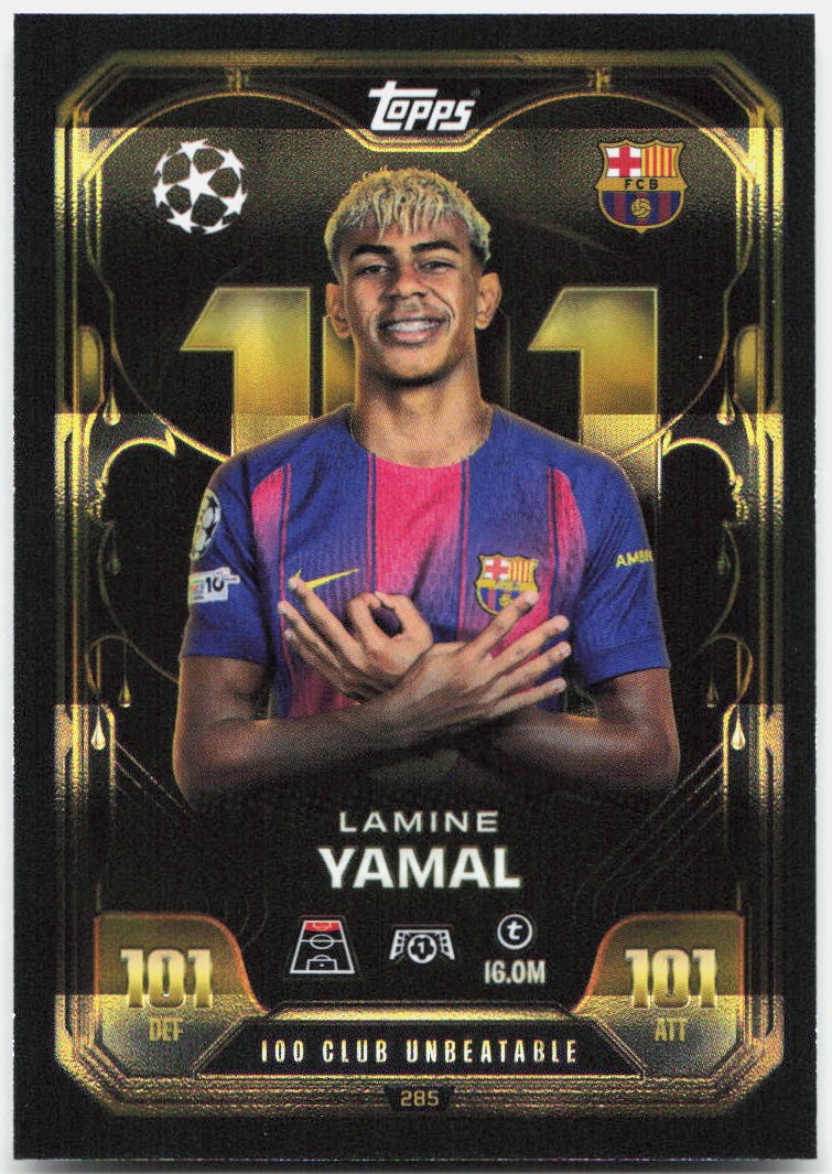 Lamine Yamal #285 - 2025-26 Topps Match Attax UEFA Club Competitions Extra