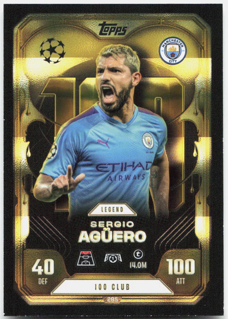 Sergio Aguero #295 - 2025-26 Topps Match Attax UEFA Club Competitions Extra