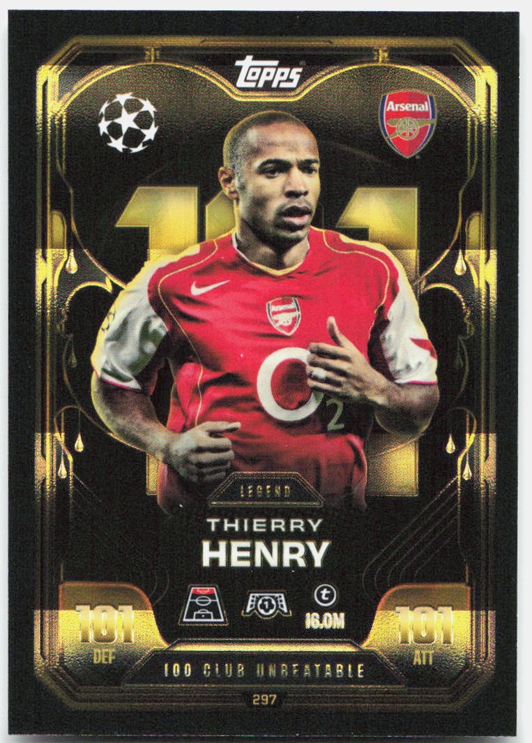 Thierry Henry #297 - 2025-26 Topps Match Attax UEFA Club Competitions Extra