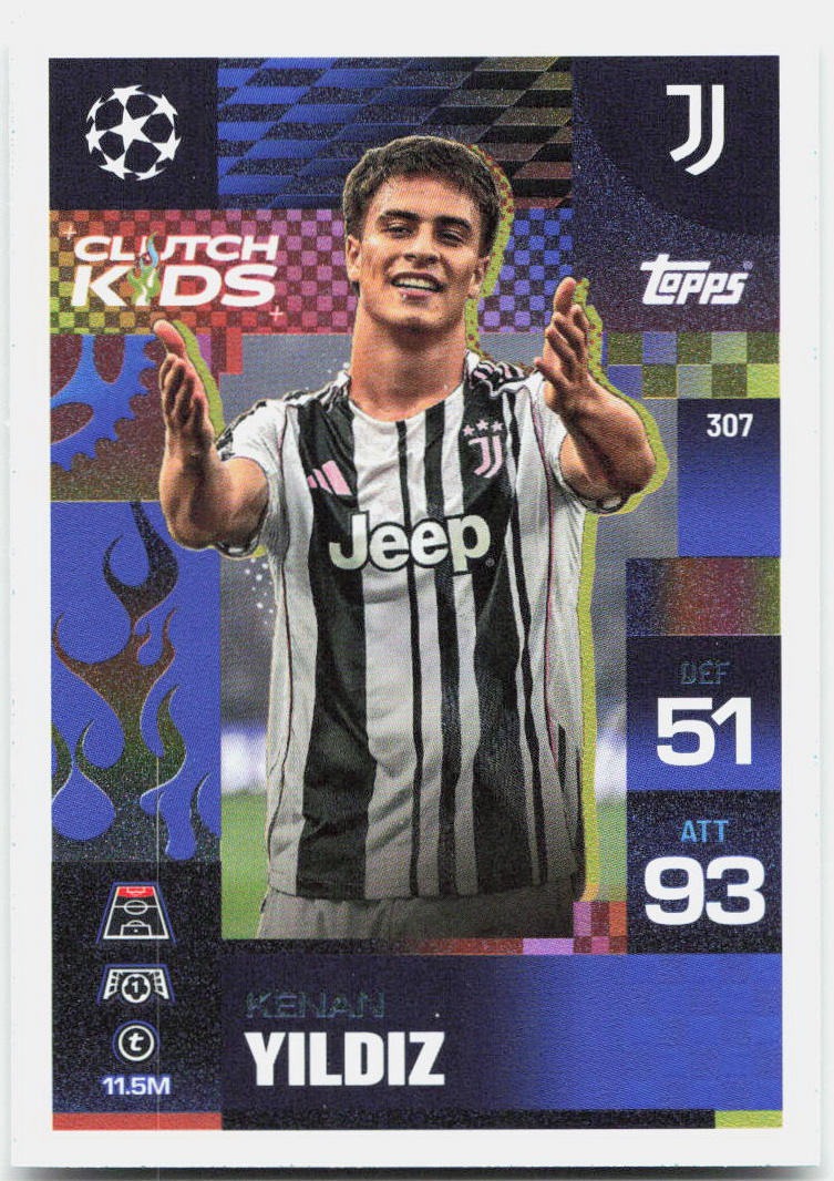 Kenan Yildiz #307 - 2025-26 Topps Match Attax UEFA Club Competitions Extra