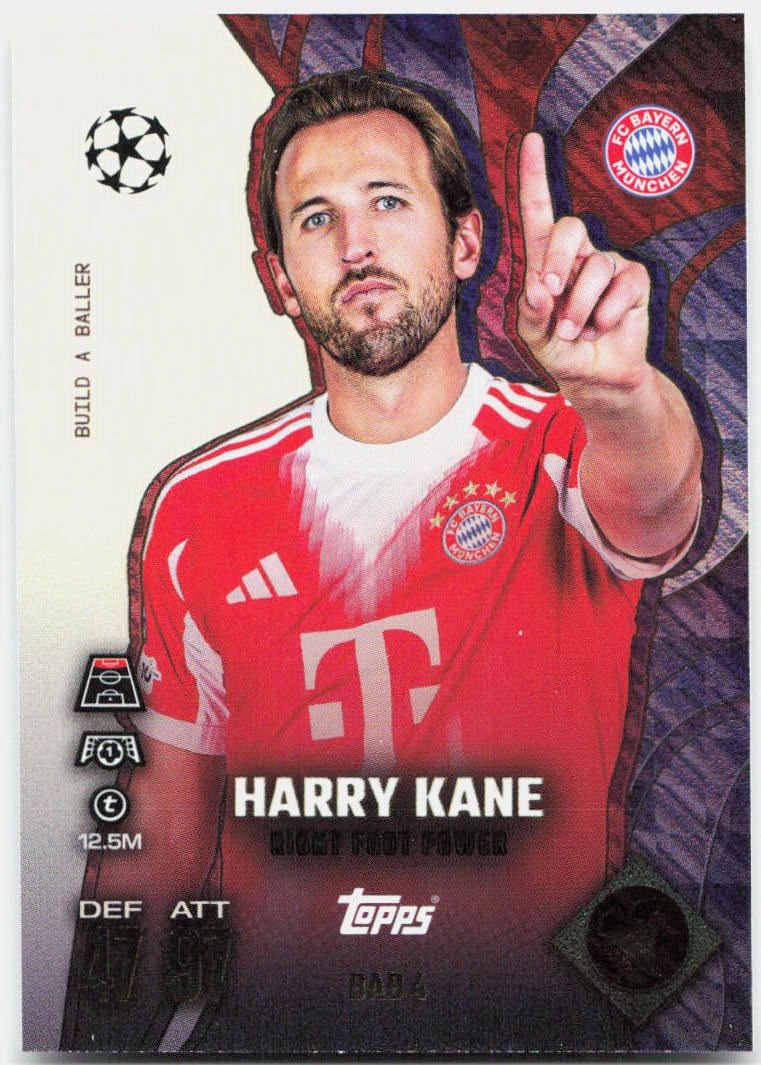 Harry Kane #BAB4 - 2025-26 Topps Match Attax UEFA Club Competitions Extra Build-A-Baller