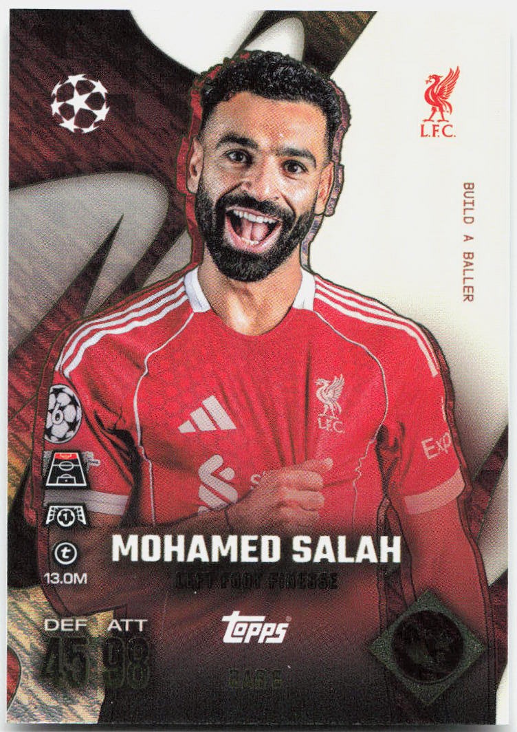 Mohamed Salah #BAB6 - 2025-26 Topps Match Attax UEFA Club Competitions Extra Build-A-Baller