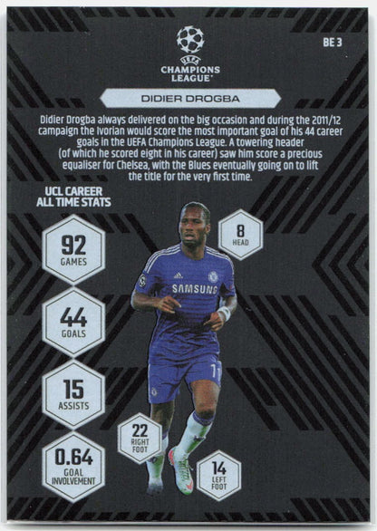 Didier Drogba #BE3 - 2025-26 Topps Match Attax UEFA Club Competitions Extra Black Edge Edition