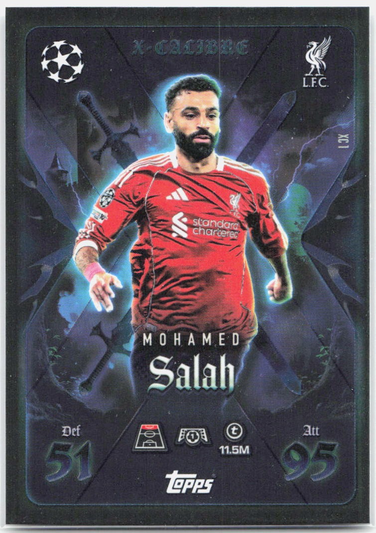Mohamed Salah #XC1 - 2025-26 Topps Match Attax UEFA Club Competitions Extra X-Calibre