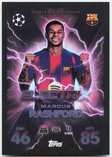 Marcus Rashford #LE9 - 2025-26 Topps Match Attax UEFA Club Competitions Extra Electrix Limited Edition