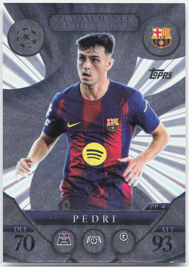 Pedri #PP4 - 2025-26 Topps Match Attax UEFA Club Competitions Extra Platinum Pull