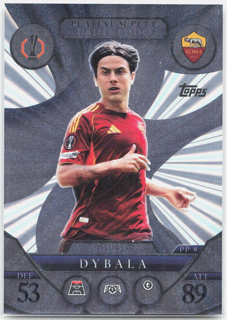 Paulo Dybala #PP8 - 2025-26 Topps Match Attax UEFA Club Competitions Extra Platinum Pull