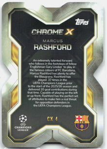 Marcus Rashford #CX4 - 2025-26 Topps Match Attax UEFA Club Competitions Extra Chrome X