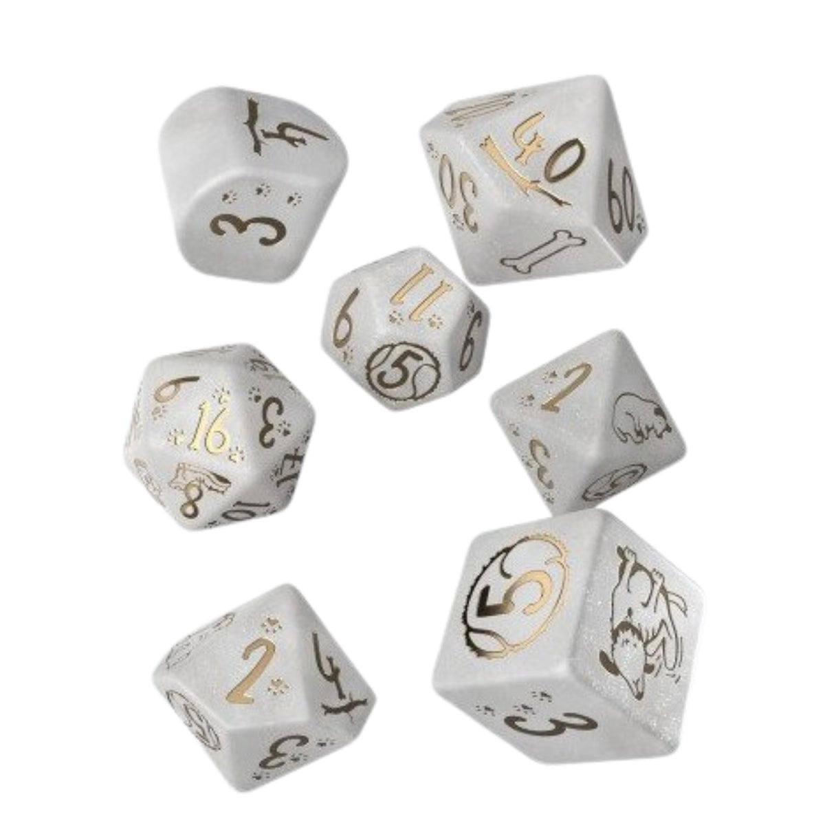 Q Workshop Premium RPG Dice Set – 7-teiliges Themen-Würfelset