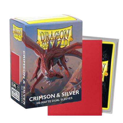 Dragon Shield - Standard Matte Dual Silver Sleeves (100 Sleeves)