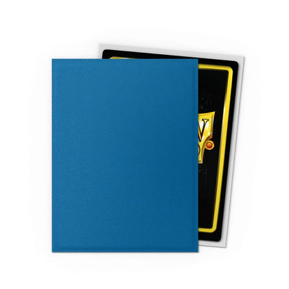 Dragon Shield – 100 Standard Size Matte Dual Sleeves Cobalt & Silver - Anniversary Special Edition