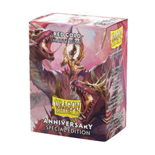 Dragon Shield – 100 Standard Size Matte Dual Sleeves Pomegranate Gold - Anniversary Special Edition