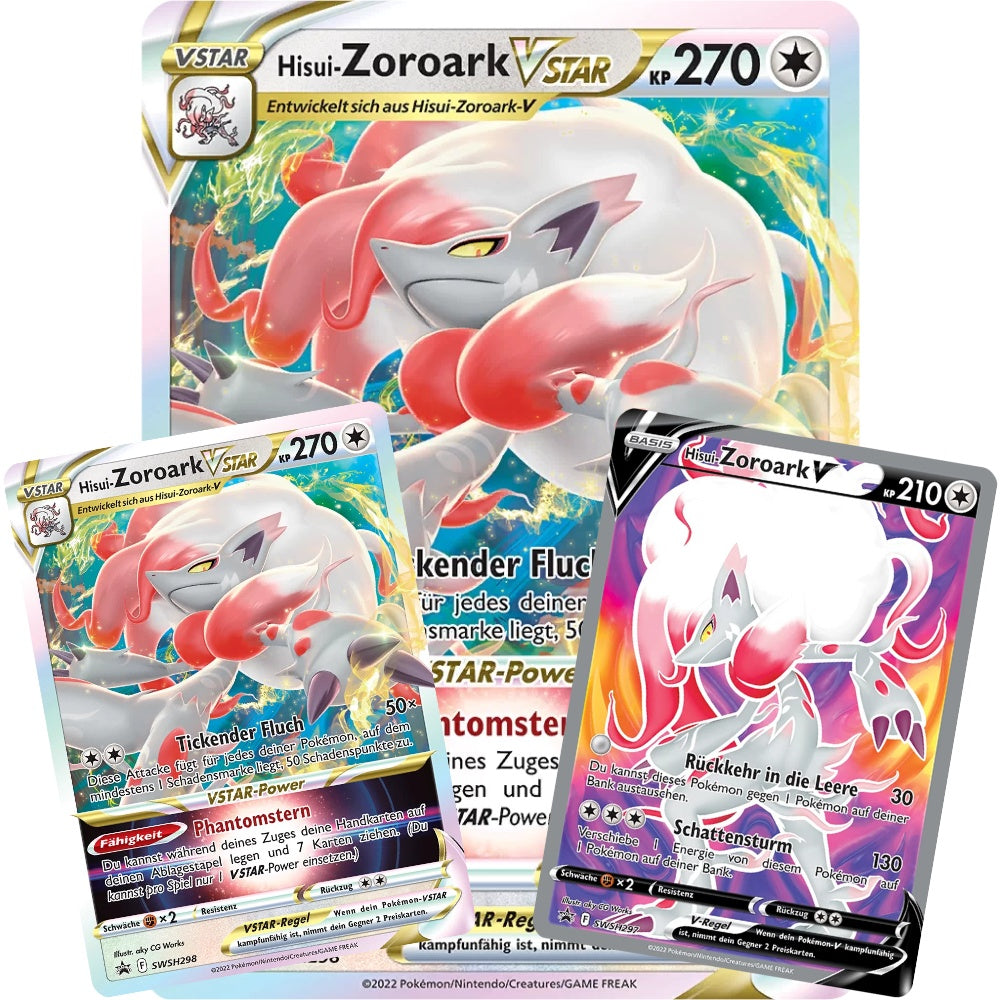 Pokemon Promo Karten der Hisui Zoroark VStar Premium Kollektion