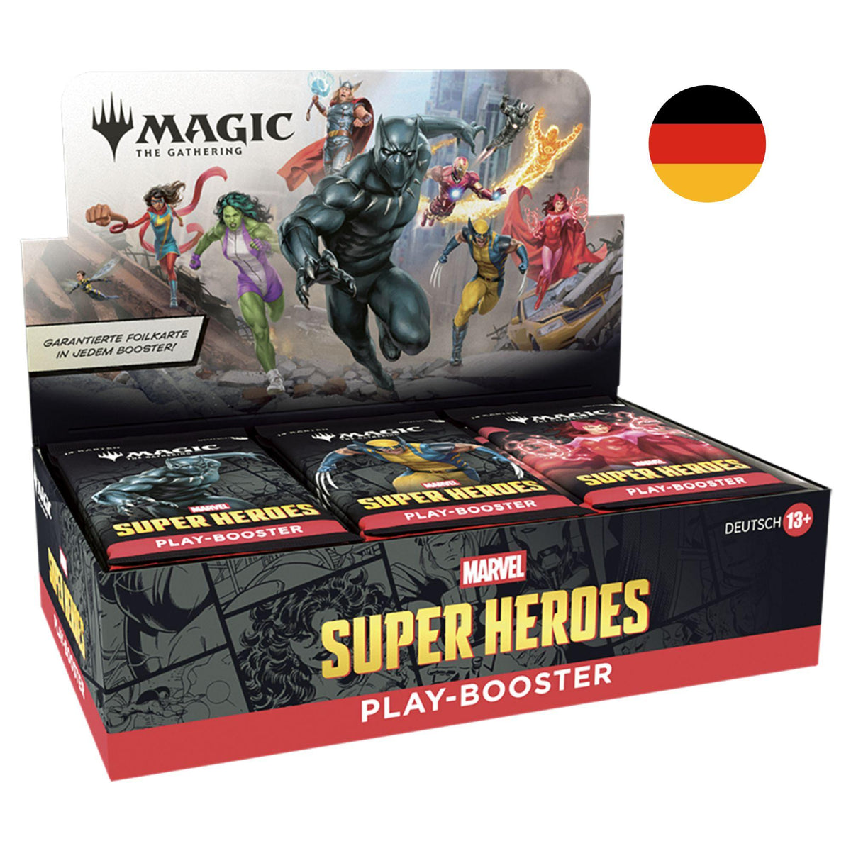 Magic: The Gathering – Marvel Super Heroes Play Booster Display (Deutsch)