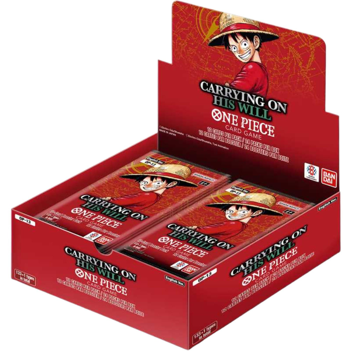Booster Display of One Piece Card Game "Carrying on his will"