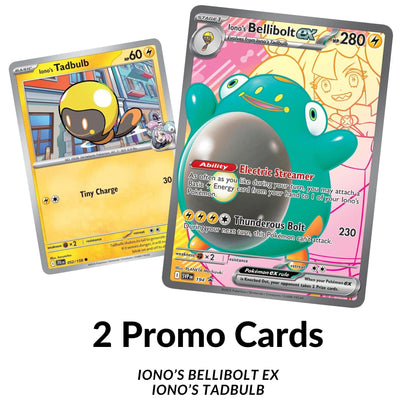 Iono's Bellibolt ex Premium Collection included Promo cards - Iono' Bellibolt ex in Fullart & Standard Card Iono's Tadbulb