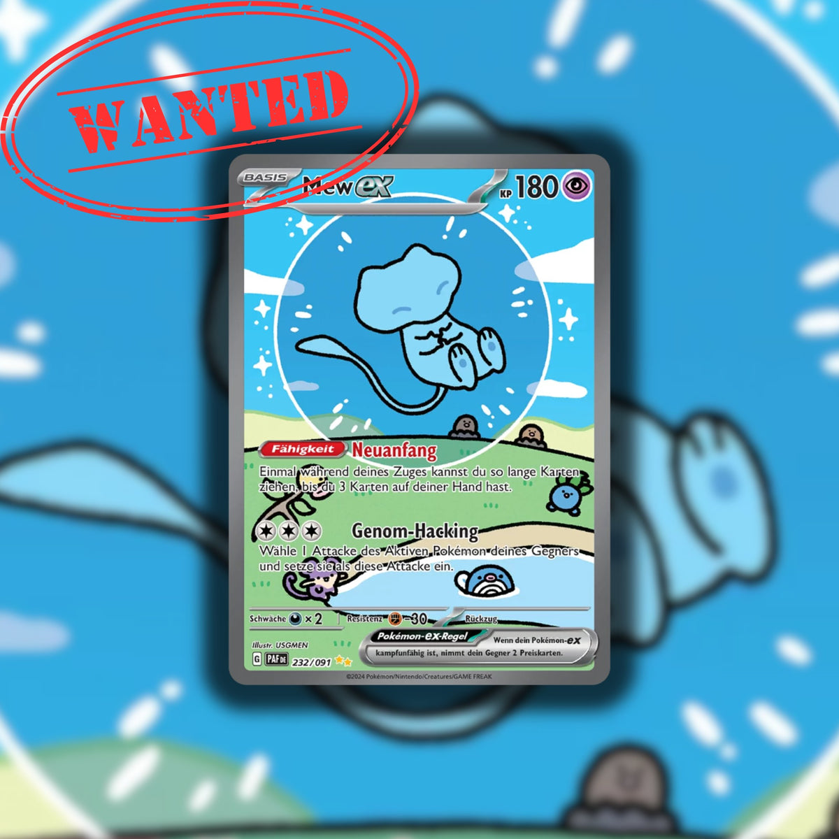 Mew aus Pokemon TCG - Paldeas Schicksale mit der seltenen, besonderen Illustration