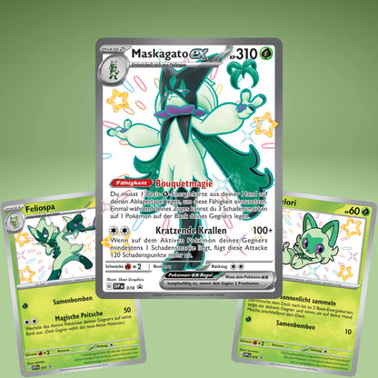Promokarten der Pokemon TCG - Paldeas Schicksale Premium Kollektion Maskagato ex