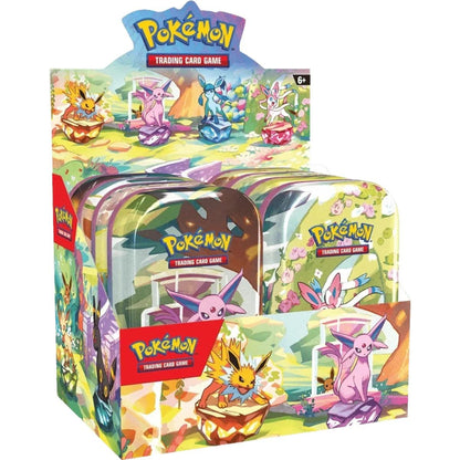 Pokemon TCG Prismatic Evolutions - Mini Tin Display (8 Mini Tins) – EN