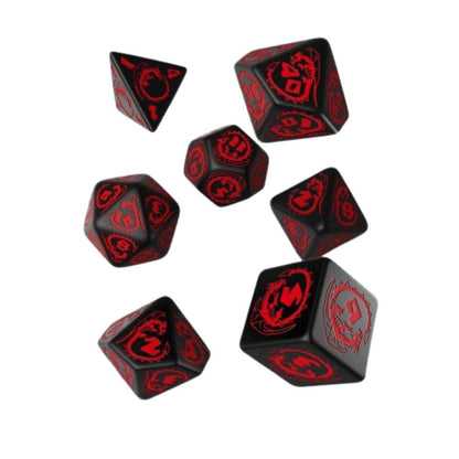 Q Workshop Dragons Modern RPG Dice Set – 7-teiliges Würfelset
