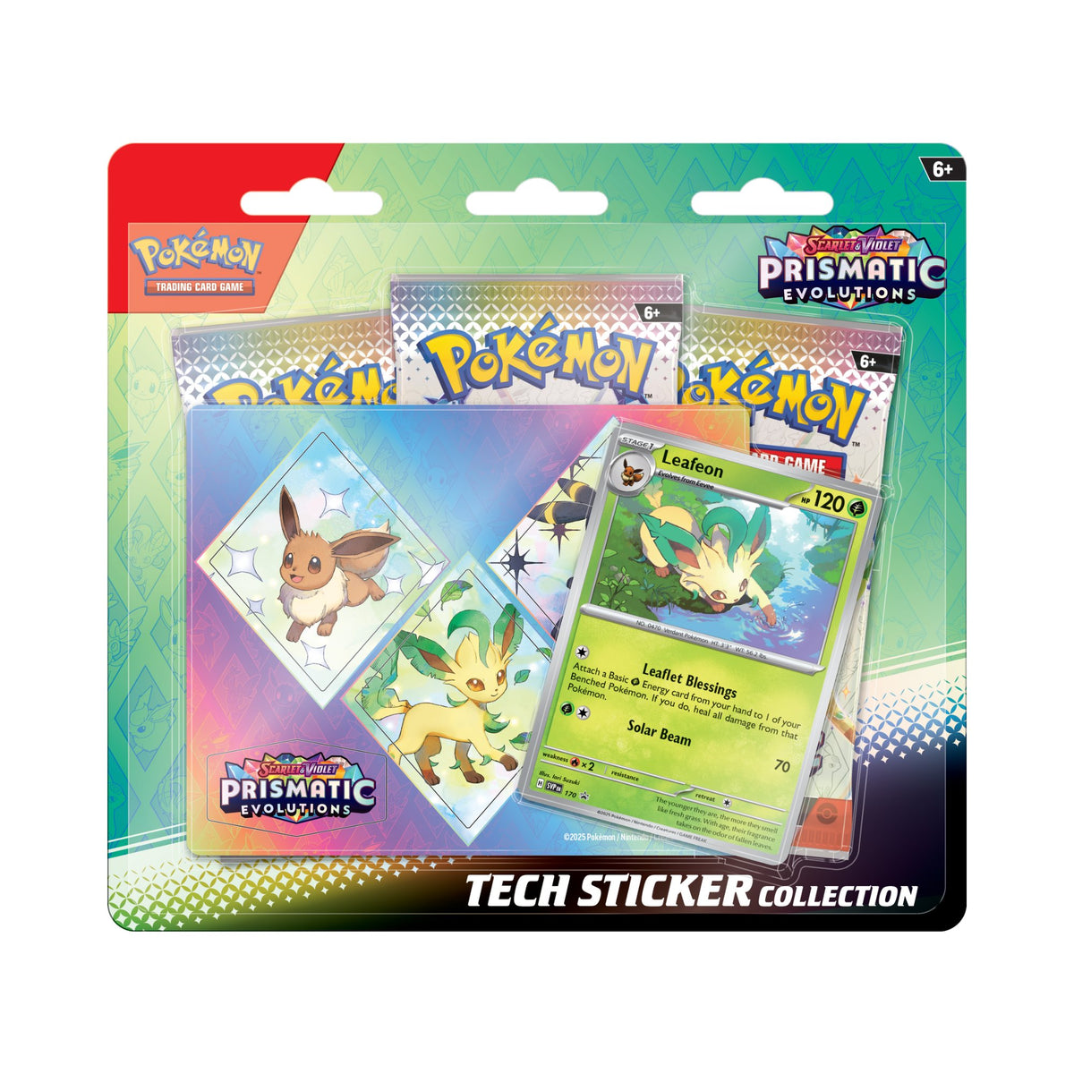 Pokemon TCG - Tech Sticker Collection with promo card Leafeon