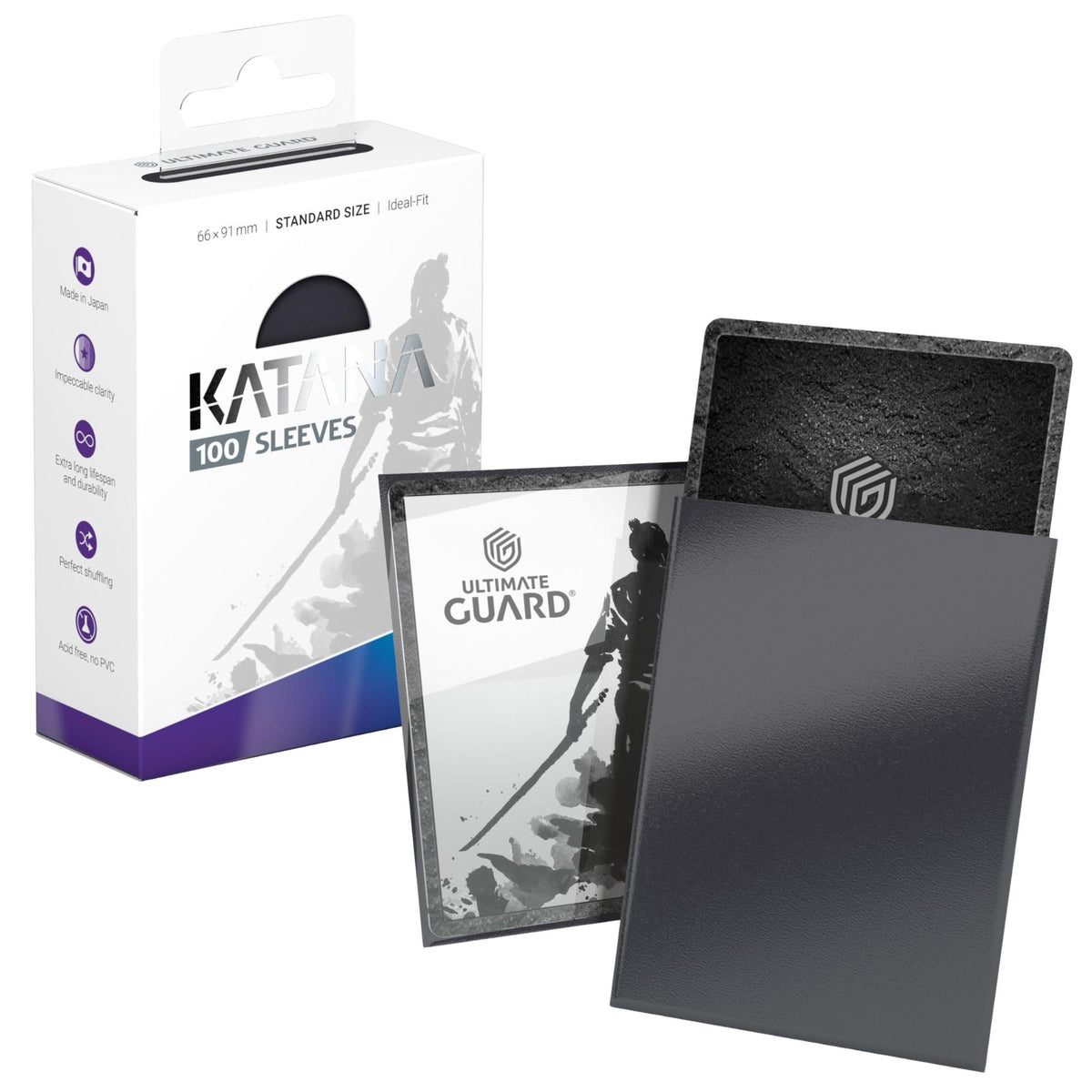 Ultimate Guard Katana Sleeves Obsidian Shade