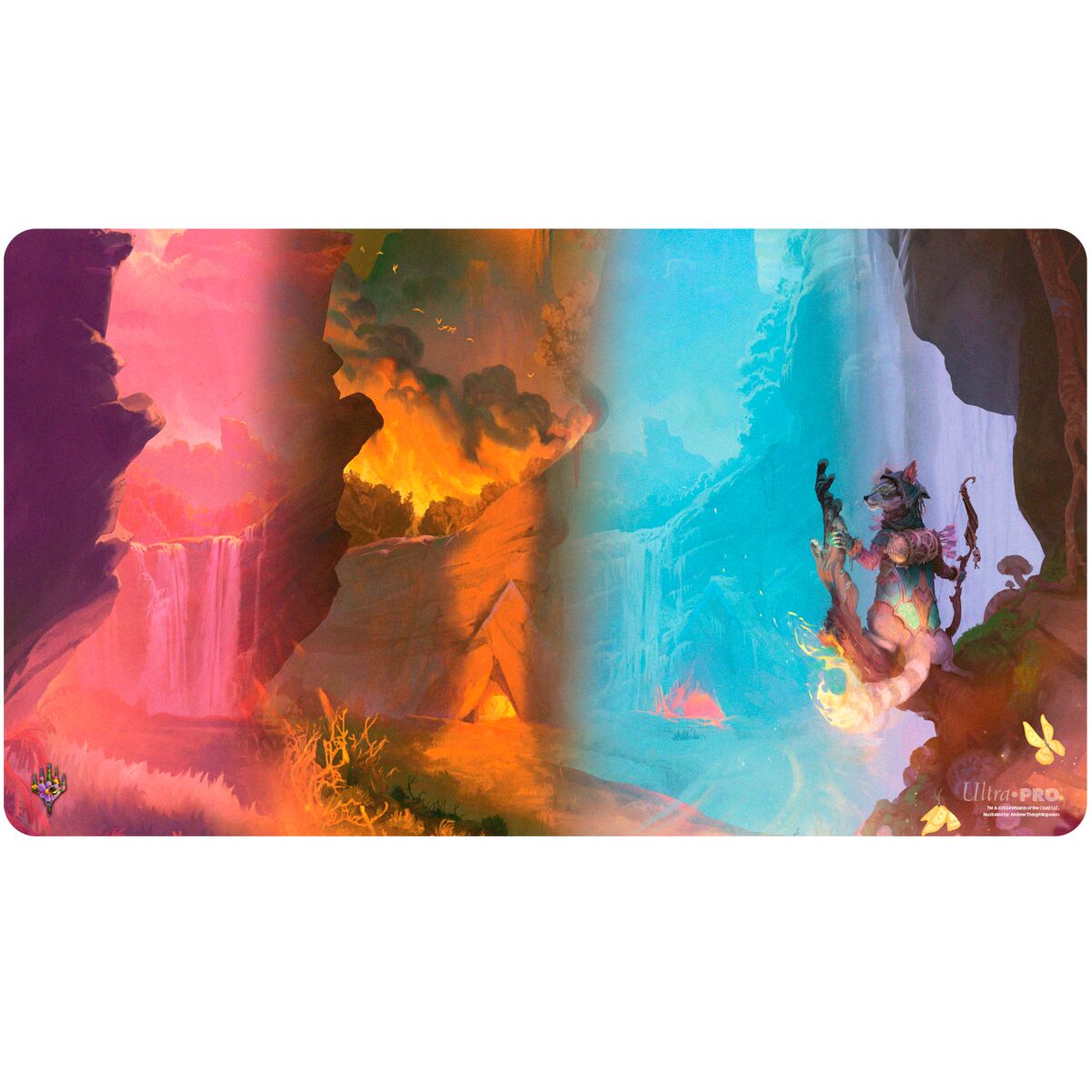 Die Play-Mat von Ultra Pro im MTG Bloomburrow Season Lands Design "Mountain"