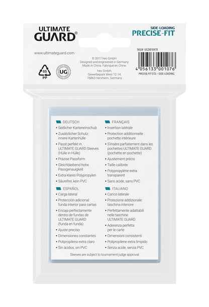Ultimate Guard Precise-Fit Sleeves Standard Size (100) – Side-Loading Innenhüllen